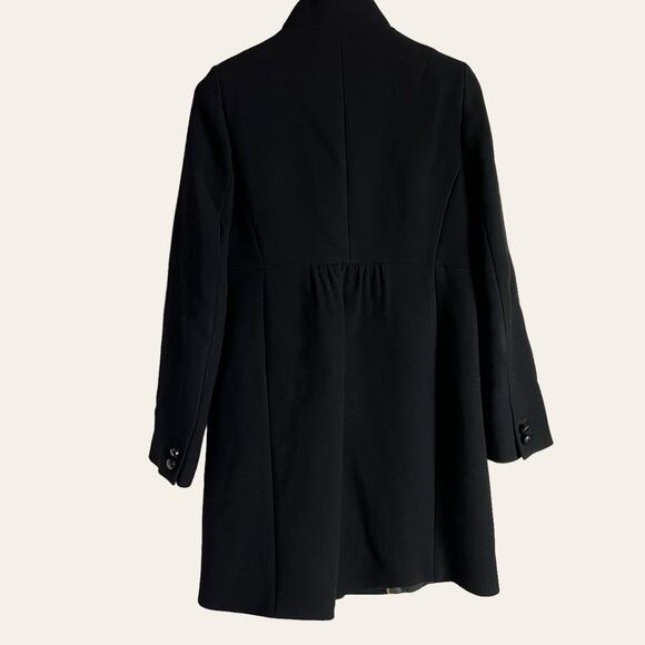J.Crew Carlin Double Cloth Black Wool Coat Size 10 - Picture 10 of 13